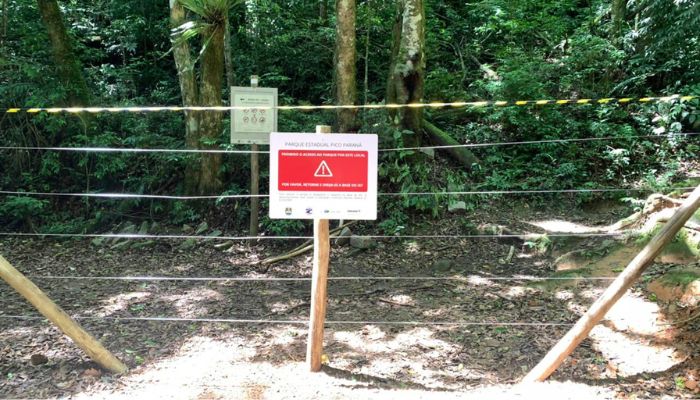  IAT fecha dois acessos irregulares no Pico Paraná para reforçar a segurança